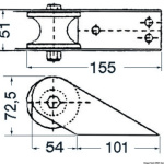 Musone di prua inox 155 x 51 mm - immagine 2