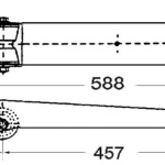 Musone di prua inox satinato 588 mm