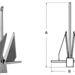 Ancora tipo Danforth 6 kg