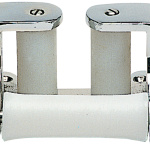 Passacatena ottone cromato 3 rulli