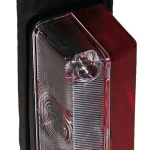 Fanale d'ingombro base gomma bianco/rosso