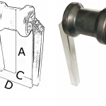 Rullo centrale piccolo tubo 40 x 40 mm