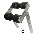 Rullo basculante centrale tubo 30 x 30 mm