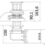 Verricello ITALWINCH Smart Plus 1000W 24V - 8mm alto c/campana - immagine 3