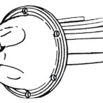 Cuffia e ghiera passacavi PVC nera - immagine 2
