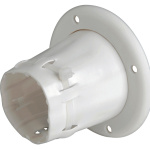 Cuffia e ghiera passacavi PVC bianca