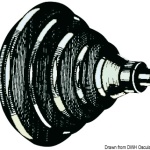 Ghiera passacavi ABS nero con soffietto