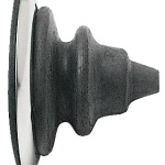 Ghiera passacavi inox con soffietto Dutral nero