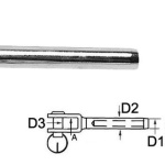 Terminale inox forcella Ø 2,5 mm
