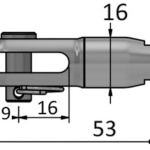 Terminale forcella per rig tessile per cima Ø4 mm - immagine 2