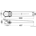 Musone di prua inox satinato 588 mm
