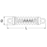 Molla ormeggio silenziata 70 x 310 mm - immagine 2