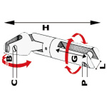 Attacco girevole inox 2 snodi 6/8 mm - immagine 2