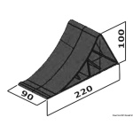 Supporto + cuneo plastica nera - immagine 2