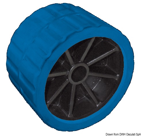 02.029.06.jpg Rullo laterale blu 75 mm Ø foro 15 mm - immagine 1