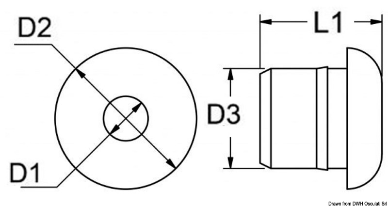 02.231.00_dis.jpg Passaggio nylon per fori Ø10 mm cf.100 pz - immagine 1