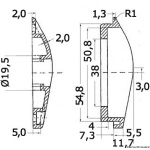 Pannello di comando per verricelli 75 x 62 mm - immagine 2