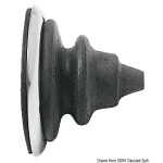 Ghiera passacavi inox con soffietto Dutral nero