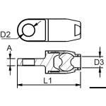 Terminale ad occhio per rig tessile per cima Ø4 mm - immagine 2
