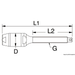 Terminale filettato x rig tessile per cima Ø4 mm - immagine 2