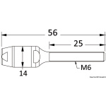 Terminale filettato per draglie tessile Ø4 mm - immagine 3