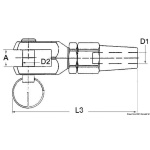 Terminale inox forcella Ø 10 mm - immagine 2