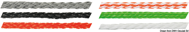 06.445.xx_.jpg Treccia levilene 7,5 mm bianco/arancio - immagine 1