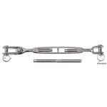 Tenditore sartiame cannula aperta 1/2" cavo 7 mm