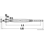 Tenditore inox 6 mm, forcella fissa - immagine 2