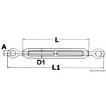 Tenditore inox 2 occhi 10 mm - immagine 2