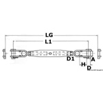 Tenditori inox 8 mm due forcelle snodate - immagine 2
