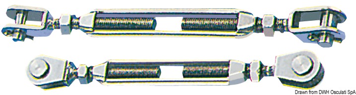 4.0.2 Tenditore inox 5 mm due forcelle fisse - immagine 1