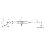 Tenditori inox 10 mm forcella snodata - immagine 2