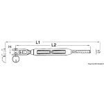 Tenditore sartiame forc. snodata 1/4" cavo 3 mm