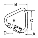 Moschettone a delta con vite 3,5 mm - immagine 2