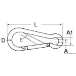 Moschettone inox 11 mm - immagine 2