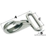Moschettone per nastro mm 48x25