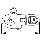 Moschettone inox spinnaker 105 mm - immagine 2