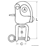 Moschettone inox spi 70 mm - immagine 2