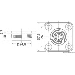 Clip quadarata autoallineante diam. 25 mm. - immagine 2