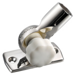 Basetta inox regolabile con pomello bianco