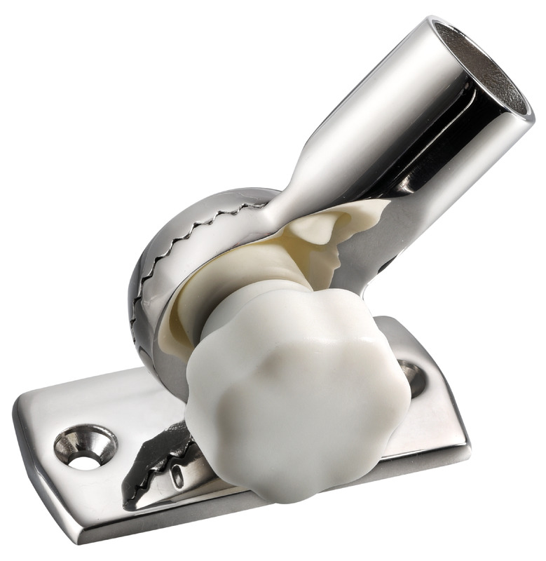 11.000.18_New2018.jpg Basetta inox regolabile con pomello bianco - immagine 1