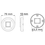 Fanale tondo Mouse Stern corpo inox - immagine 2