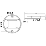 Luce di Via poppa 135° Evoled in ABS bianco (Blister) - immagine 2