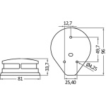 Fanale bicolore inox lucido - immagine 2