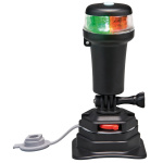 Luce di via bicolore rossa/verde base snodo swivel