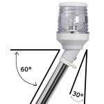 Asta 360° 60 cm in asse fanale bianco