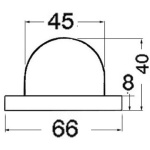 Fanalino ABS cromato bianco 225° - immagine 2