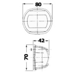 Fanale a led poppa 135° carcassa nera - immagine 2