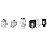 Fanale Utility 88 rosso/nero - immagine 2